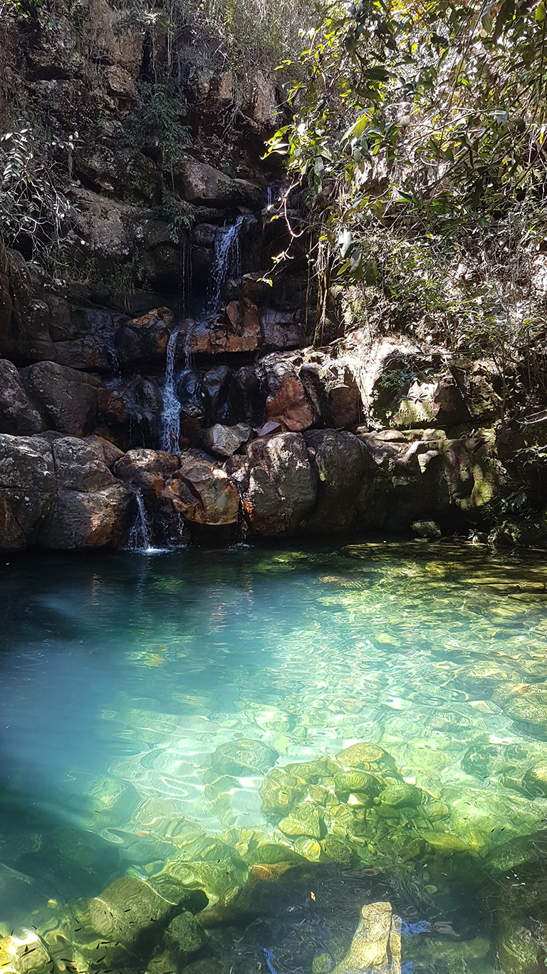 Poço do Xamã na cachoeira das loquinhas na Chapada dos Veadeiros