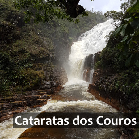 Cataratas dos Couros com legenda